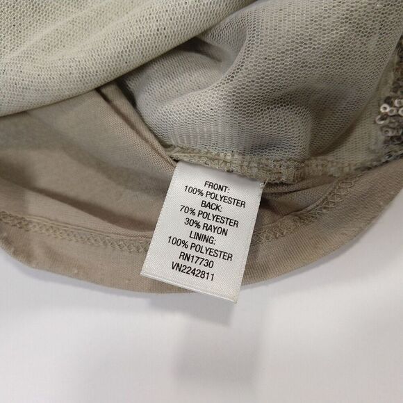 Vintage Y2K Sequin Going Out Top Size XS Xhilaration Dolman Sleeve Bronze Metal - Picture 5 of 7